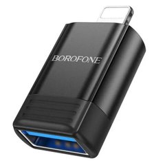 Адаптер BOROFONE BV18 iP male to USB female USB2.0 adapter Black (6941991103988)