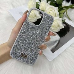 Серебристый чехол Bling Rock Diamond Case для iPhone 15 Pro Silver