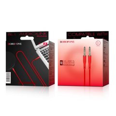 Аудiо-кабель BOROFONE BL1 Audiolink audio AUX cable, 1m Red (BL1R1)