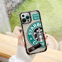 Чохол для iPhone 12 Mini Starbucks із захистом камери Прозоро-чорний