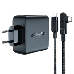 Мережевий зарядний пристрій ACEFAST A37 PD100W GaN (3*CUSB-C+USB-A) charger set Black (AFA37B)
