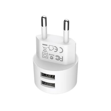 Мережевий зарядний пристрій BOROFONE BA23A Brilliant dual port charger set(Type-C) White (BA23ACW)