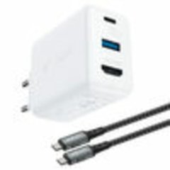 Сетевое зарядное устройство ACEFAST A17 65W GaN multi-function HUB charger set White (AFA17W)