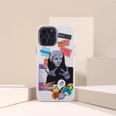 Чохол для iPhone 11 Pro Max Collage Labels Mona Lisa Білий + захист камери